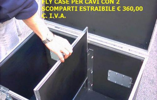 Flight Case per cavi con due scomparti estraibili