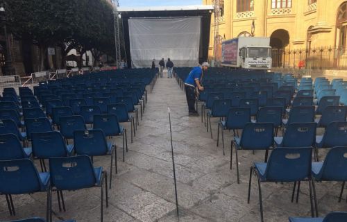 Chairs in Piazza Massimo