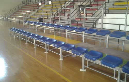 Tribune installed at building Palauditore