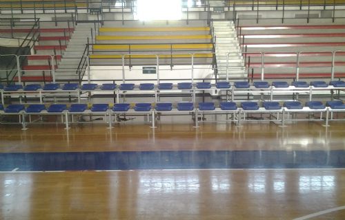Tribune installed at building Palauditore